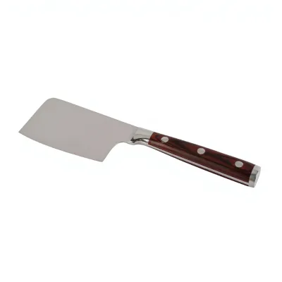 Wholesale Custom Private Label Multifunction Portable Cake Knife Cheese Cleaver Durable Stainless Steel Blade Cheese Knife Wood