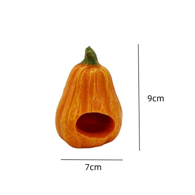 Cartoon Ornaments Fish Shrimp Shelter House for Water Cross-Border Fish Tank Halloween Pumpkin Decoration Landscaping Ornaments