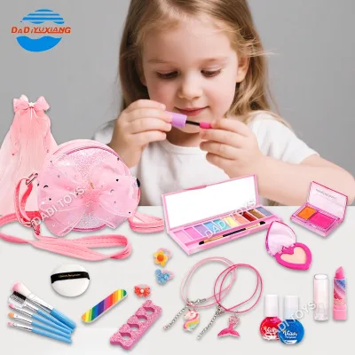 Makeup Beauty Dress up Set Children Housing Game Girls' Headwear Set Toy, Fashion Pink Plastic Dress up Girls Toys