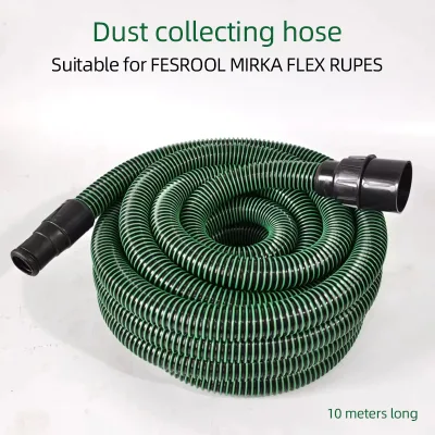 10M Flexible Dust Extraction Hose Corrugated Vacuum Hose Dust Collector Suction Pipe for Orbital Sander Auto Sanding Work