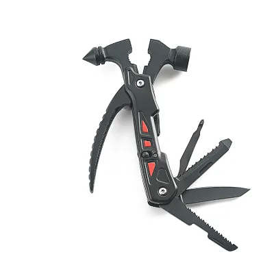 Portable Stainless Steel Outdoor Camping Tool Screwdriver Multi-Function Emergency Hammer Plier