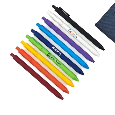 Custom Logo Macaron Color Retractable 1.0mm Gel Pen Black Signature Ballpoint for Sports Corporate Promotional Advertising Gift