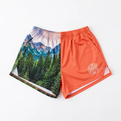 Custom Beach Leisure Sports Footy Shorts Blank Sublimation Print Mesh Fabric Surf Board 5-Inch Inseam Shorts for Men Wholesale