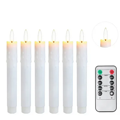Cross-border Remote-Control 10-Key Simulation Cylindrical China LED Long-Stem Electronic Candle for Halloween Birthday Wedding