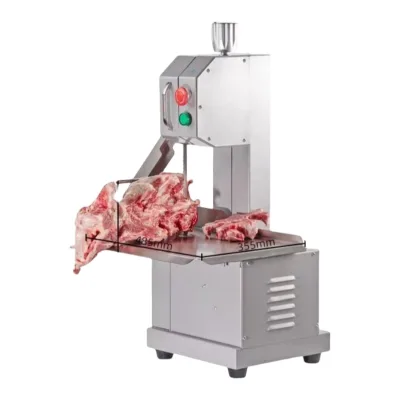 Steel Electric Bone Saw 100kg/h Capacity Meat Cutting Machine for Frozen Fish Meat Processing Frozen Meat Cutting Machinery