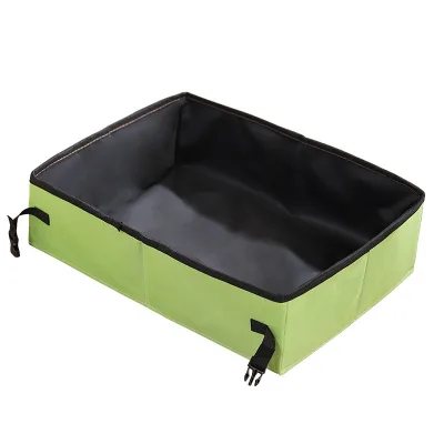 Portable Foldable 20L Oxford Cloth Cat Litter Box Travel Toilet Waterproof Wear-Resistant Plastic Basin Cat Litter Accessories