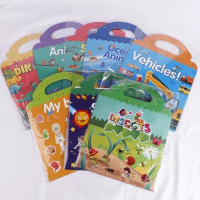 Early Education DIY Fun Children Scene Sticker Book Focus Cultivation Removable Repeated Pasted Quiet Book