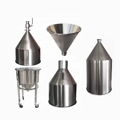 Customizable 304 Stainless Steel Conical Hopper Electrically Automatic Canning Machine Accessories Paste Liquid Bucket Machinery