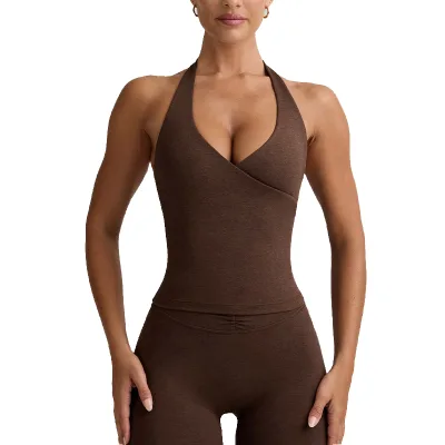 T6508 Women's Fashionable Breathable Seamless Workout Crop Active Tops Compression Stand Collar Built-In PDS Plus Size Top