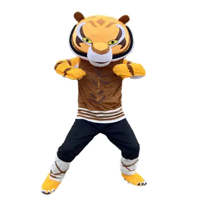 MOQ 1 PC Professional Custom Plush tiger Mascot Costume Cartoon Animal Cosplay Halloween Costume Suit for Adult