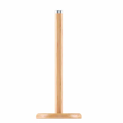 New Design Bamboo Wooden Free Standing Paper Rack Home Storage & Organization Kitchen Towel Holder and Tissue Box