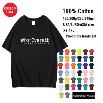 Logo Classic Style Unisex Plus Size Men's T-Shirts Graphics Print Custom Drop Shoulder t Shirt for Sale