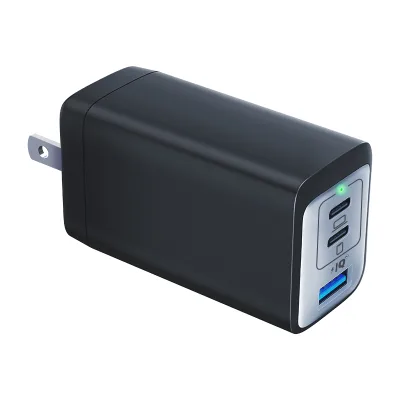 Wide Compatibility 3 Port USB C Wall Charger 65W GaN Fast Charger PD3.0 USB C Power Adapter with US/UK/AU Plugs