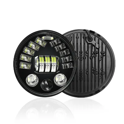 7-Inch Modified Off-Road Vehicle Roof Light with Yellow White Angel Eyes Daytime Running Lights Both Sides Car Light Accessories