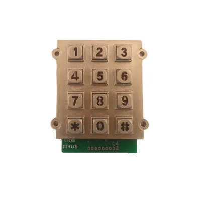 Customized backlit industrial keypad 3x4 layout metal access control matrix numeric keypad
