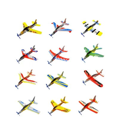 12 Kinds Foam Paper Puzzle Toy Flying Glider Plane