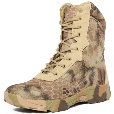 Outdoor army military Combat shoe Boot Camouflage Combat Tactical Waterproof Breathable Boots