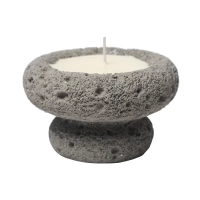 Scented Candles With Empty Cup,embossed empty cement candle ,container colorful concrete candle jar