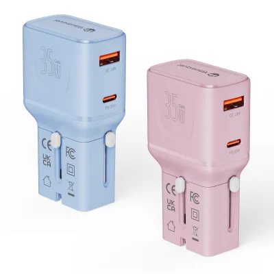 Hot Sell Good High Quality 35w Adaptor Universal Logo Multi-Plug Usb Charger Global Travel Promotion Power Adapter Adapte
