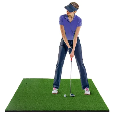 Golf Practice Mat Hitting Mat Tee Holes Artificial Turf Rubber Base Non Slip Durable Indoor Outdoor Driving Range Wholesale OEM