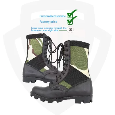 Double Safe Custom Tactical Camo Camouflage Boots Tactical Shoes Boots  for Menwaterproof Full Grain Leather Boots