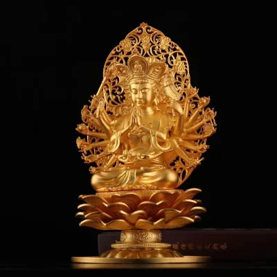 Gold and Silver Brass Buddha Statue Design and Custom Gold Silver Copper Color Ancient Color Appearance Effect Custom