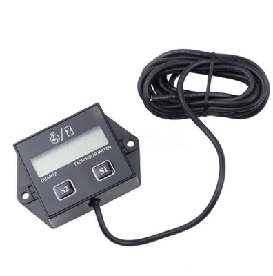 Mini LCD Display Digital Tach Hour Meter Tachometer for Generator Gasoline Engine Motorcycle Tachometer