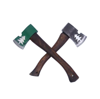 Factory Green Christmas High Carbon Steel Multifunctional Outdoor Survival Hatchet Forged Axe Felling Ax Wooden Viking Axe