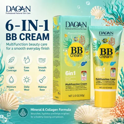 DAQAN 6-in-1 BB Cream Mineral Collagen Hyaluronic SPF 15 Moisturizing Makeup Base Wholesale