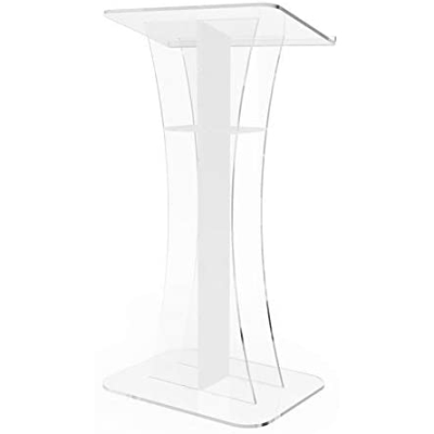 Factory Custom Designs Best Sell Easy Assembly White Cross Required Clear Acrylic Lectern Used Acrylic Podium