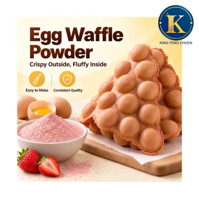 Best Quality 1KG Taiwan Strawberry Egg Waffle Powder King Feng Chuen TW HACCP ISO22000 Certified