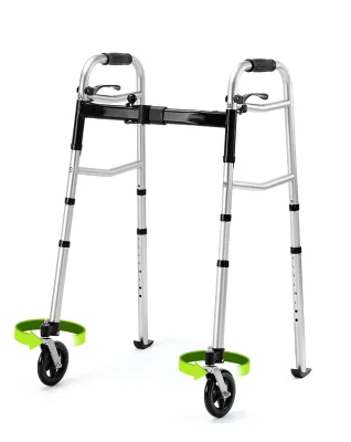 Mason Aluminum Folding Walking Assist With 5 Inch 360 Dessgree Wheels and 3-fold Design Walking Assist