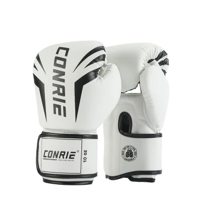Customized Half Finger GYM PU Leather Boxing Gloves 8oz-16oz Sizes Printed Martial Arts Adults MMA Training Outdoor Use