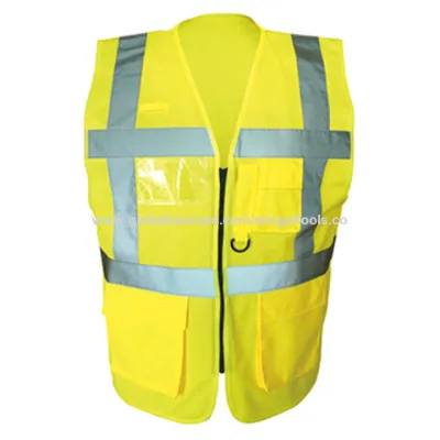 Hi Vis 360° reflective safety vest with multi-function pockets