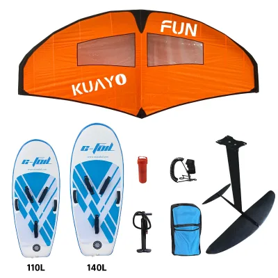 Three-Piece High Quality Unisex Carbon Fiber Hydrofoils Aerated Wing Foil for Water Sports Surfers Direct Factory Sales