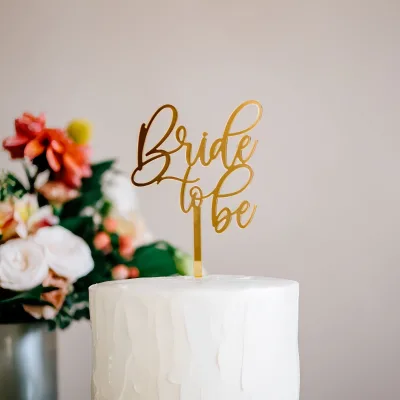 Instagram Style Bridal Acrylic Cake Add-on Bride to Be Cake Decorating Party Supplies Cake Topper Acrylic