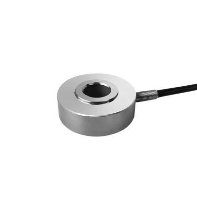 Ring force sensor transducer thru hole load cell for bolt fastening