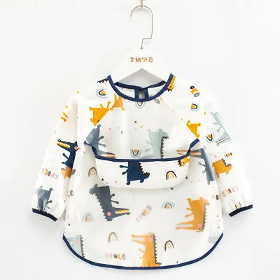 Long Sleeve Baby Feeding Bib Waterproof