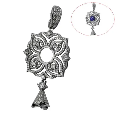 Beadsnice Classic Keyring Chains Heart Bezel Base Tray Pendant Charm for Jewelry for Gift