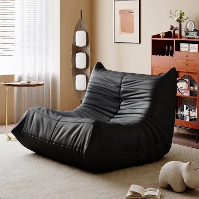 Lazy Sofa Comfortable Modern Single Sofa Can Lie Sleep PU Leather Removable Cover Living Room Balcony Net Red Tatami Sofa