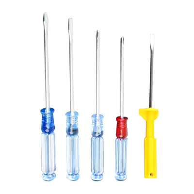 Screwdriver with Transparent Handle Small Crystal Mini Screwdriver with Transparent Head Straight Cross Screwdriver