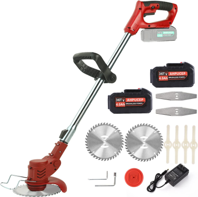 Battery Operated Lawn Garden Trimmer Edger Mower Brush Cutter for Pruning and Trimming