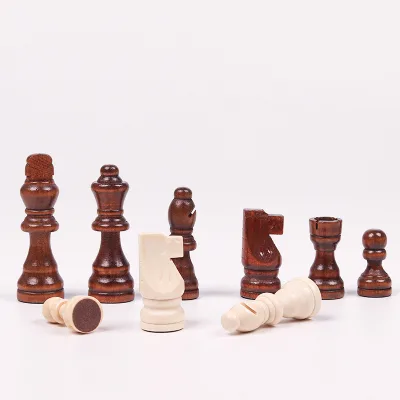 Chess Set King 3inch Wooden Chess Set 32 Pcs Wood Pieces Table Board Games for Adult and Kids