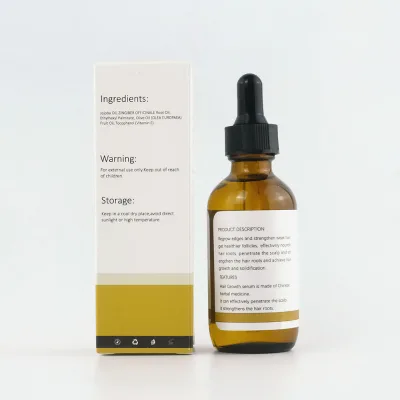 Organic Natural Hair Regrowth Serum Hyaluronic Acid Infused Nourishing and Smoothing Herbal Oil for Hair Care