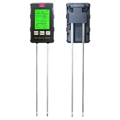 Digital 6 in 1 Soil PH Meter Fertility Soil Moisture Sunlight Ambient Humidity Temp Tester Monitor Detector Garden Soli Analyzer