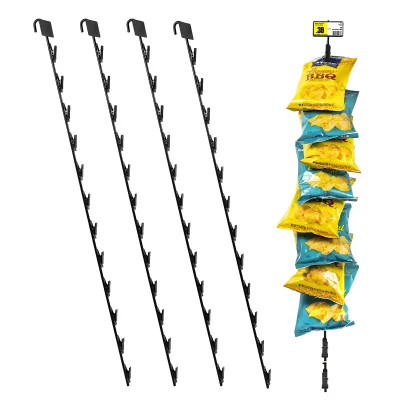 Hanging Display Strip/Rack with 12 Clips for Chips Snacks Candy