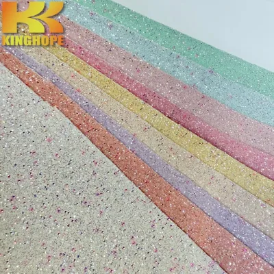 Glitter Mixed Fine Shimmer PU Shoe Upper Leather Multi-color Wear-resistant Material for Women & Kids Shoes