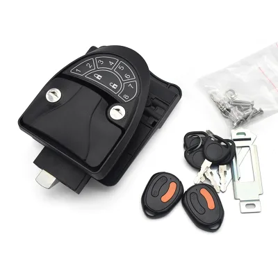 Factory Password Remote Control RV Door Lock Metal Camper Door Lock Whit 4 Camper Keys