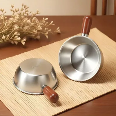 Wholesale Multifunctional Food Stainless Steel Frying Pans, Household Kitchen Mini Milk and Egg Boiling Pots