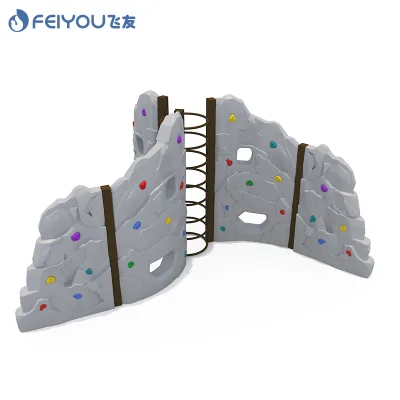Feiyou Outdoor Plastic Climber Game Plastic Toys Daycare Center Playground Equipment Climbing Wall Plastic Slide Kids Slide
